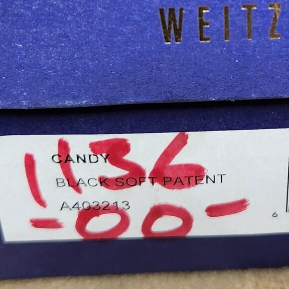 Stuart Weitzman Peep Toe Patent Leather Mules - Picture 9 of 9